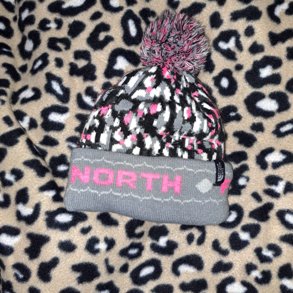 Girls north face beanie